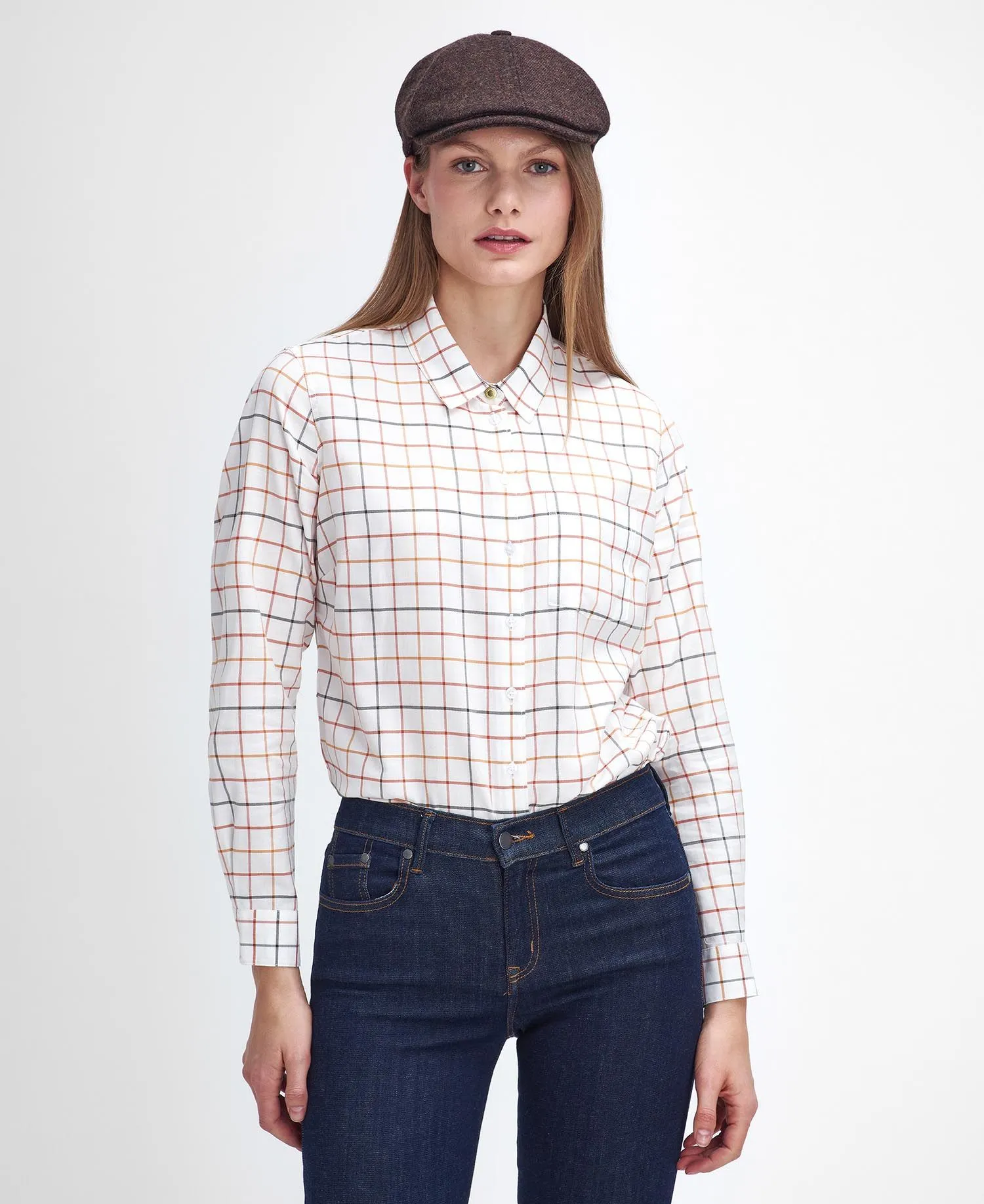 Triplebar Long-Sleeved Shirt - Cloud/Spiced Pumpkin Check