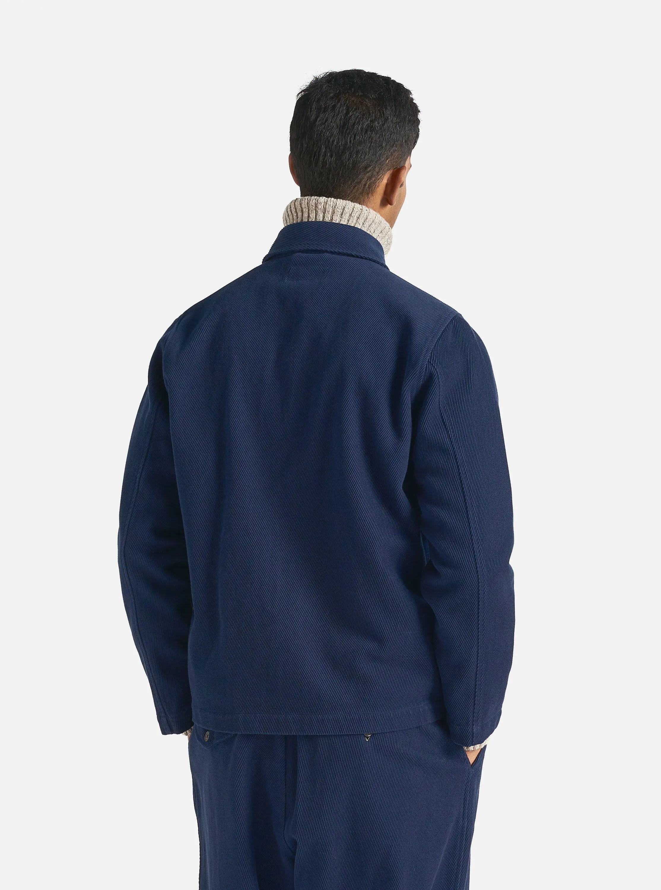 Universal Works Field Jacket in Navy Super Twill